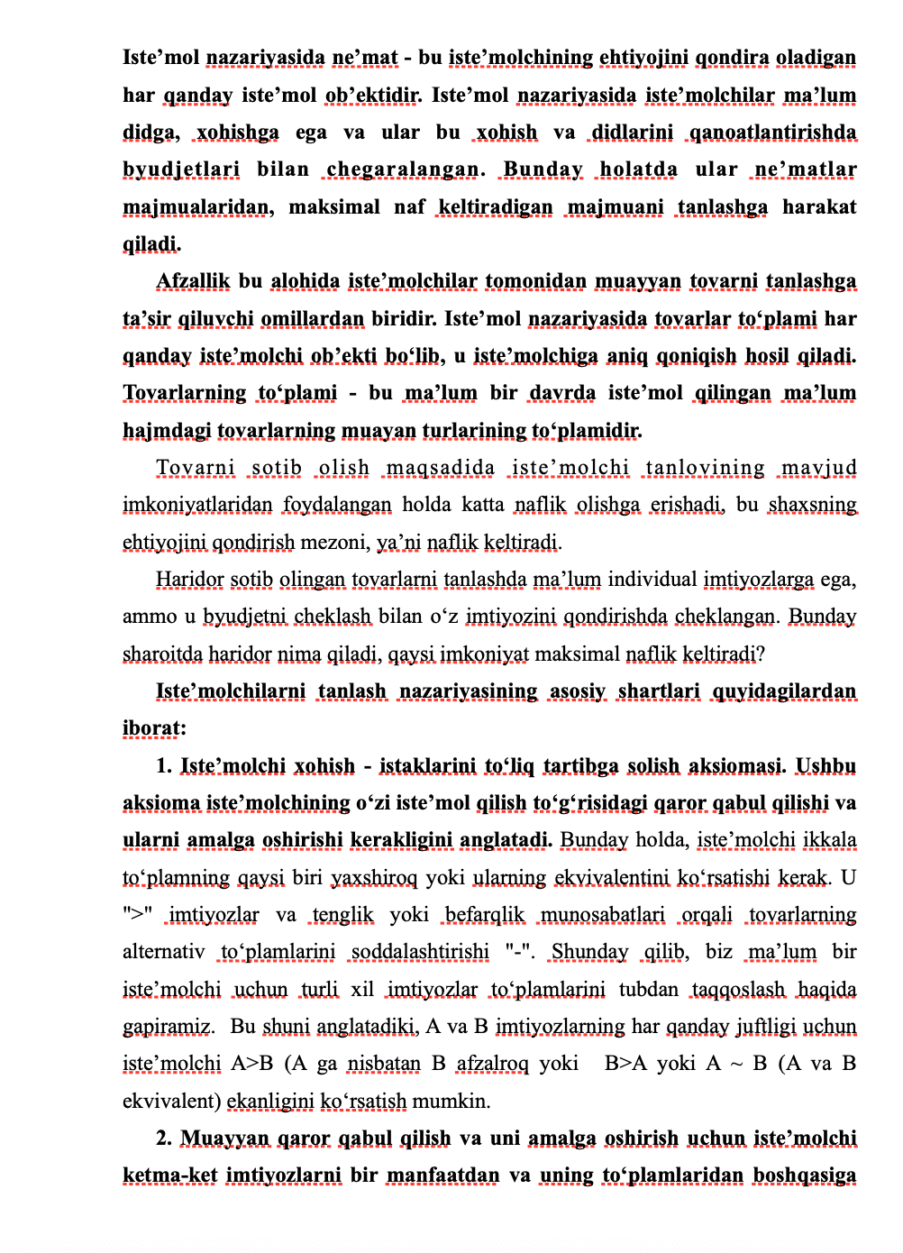 Talab va iste’molchining xatti harakati 2