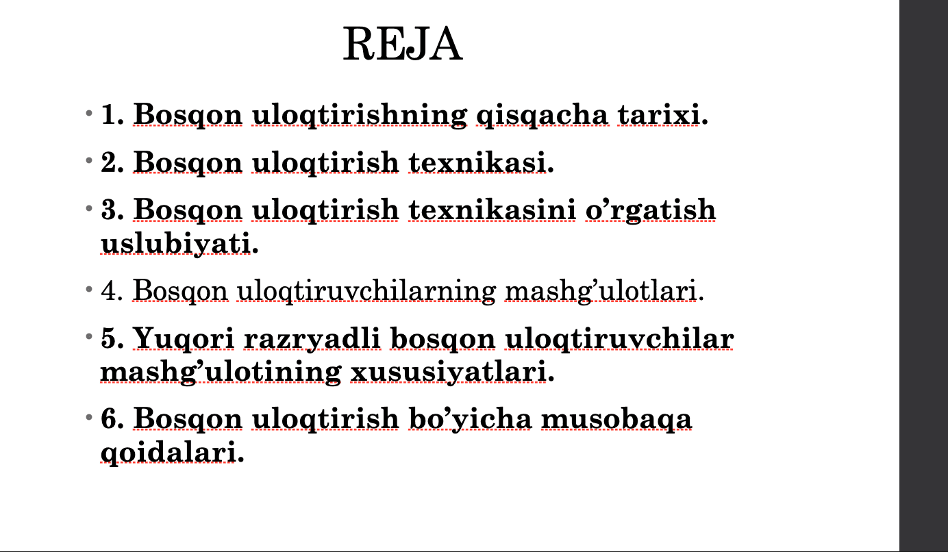 Bosqon uloqtirishning asoslari 2