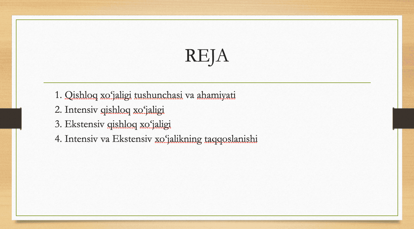 Intensiv va ekstensiv qishloq xo‘jaligi 2