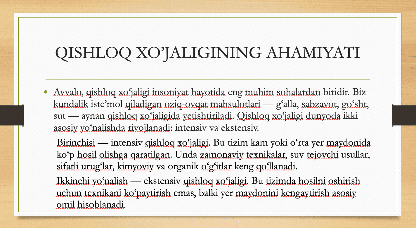 Intensiv va ekstensiv qishloq xo‘jaligi 3