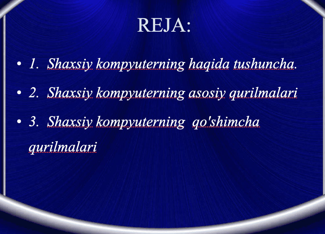 Kompyuter qismlari. 2