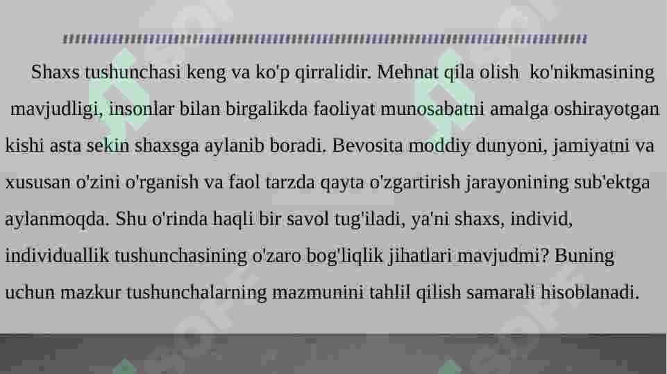 Shaxs muammosi va fanning metodologik darajasi 3
