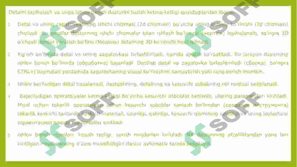 Siemens NX haqida ma'lumot 4