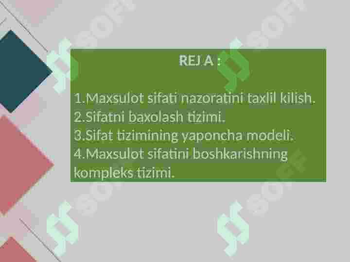 Sifatni boshqarish 2