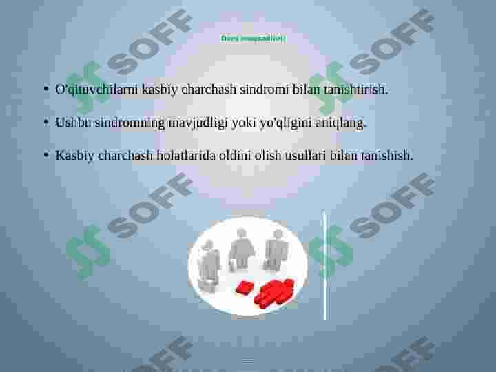 Sindromning oldini olish professional charchash. 2