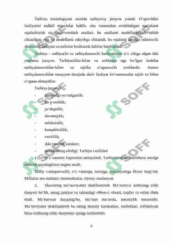 Sinf faollarini aniqlash va tarbiyalash metodika 8