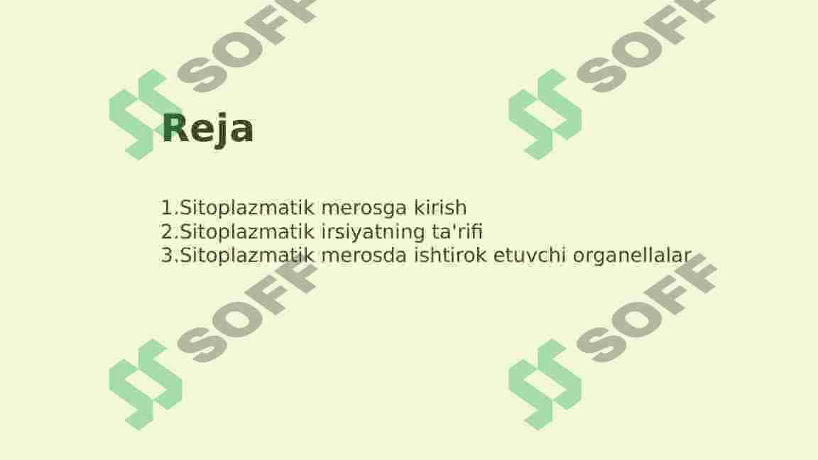 Sitoplazmatik irsiylanish 2