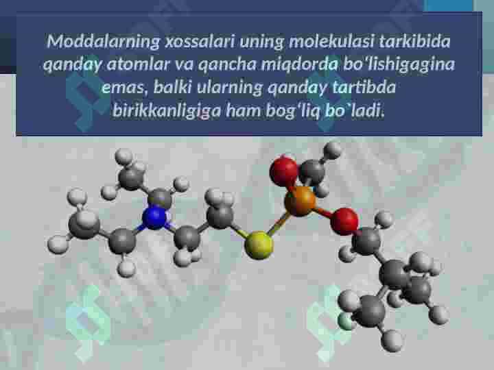 Organik kimyo tarixi. Organik birikmalarning o‘ziga xos xususiyatlari 8