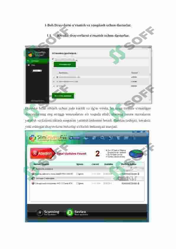 Shaxsiy kompyuter qurilmalari uchun drayverlarni o’rnatish 6