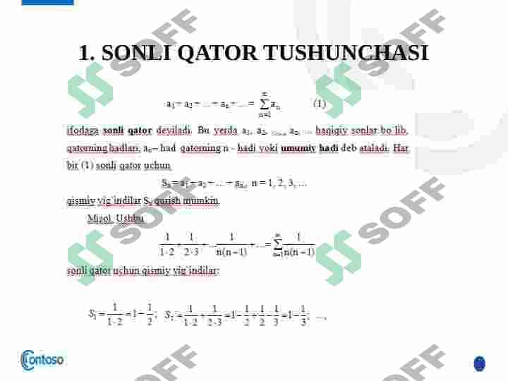 Sonli qatorlar 3