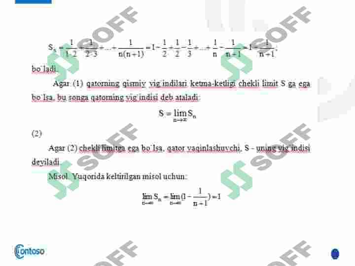 Sonli qatorlar 4