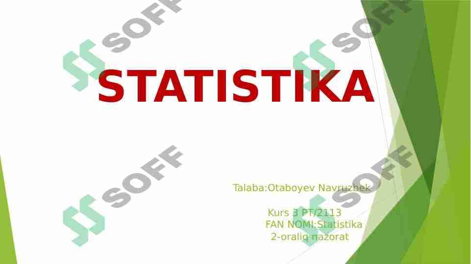 Statistika 1