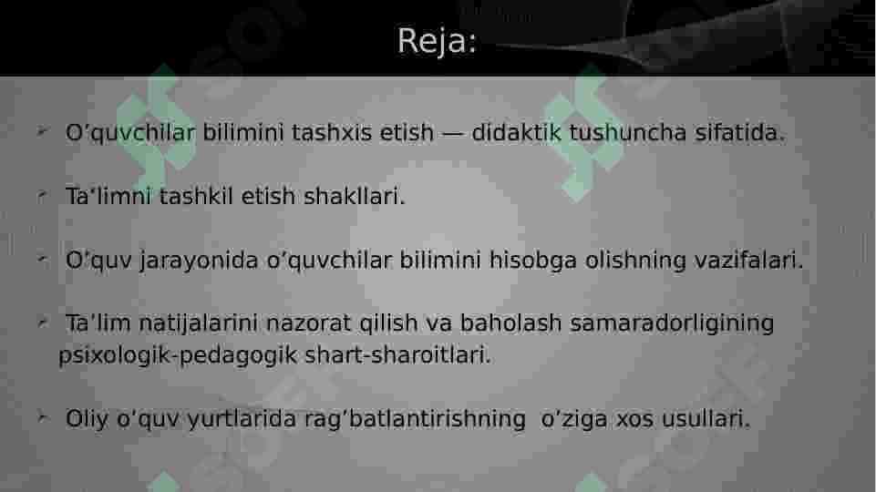 TA‘LIMNI TASHXIS ETISH 2
