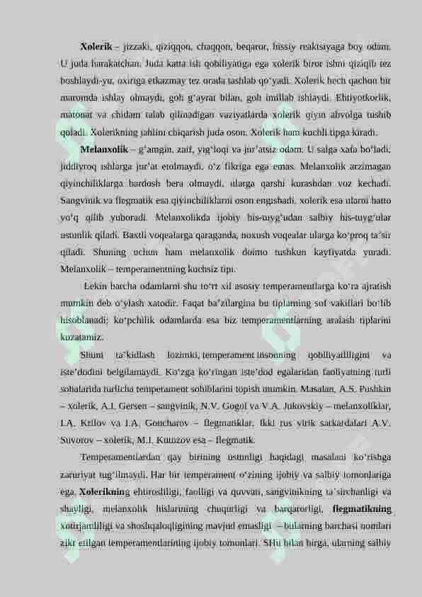 Temperament- shaxs tuzilmasi sifatida 4