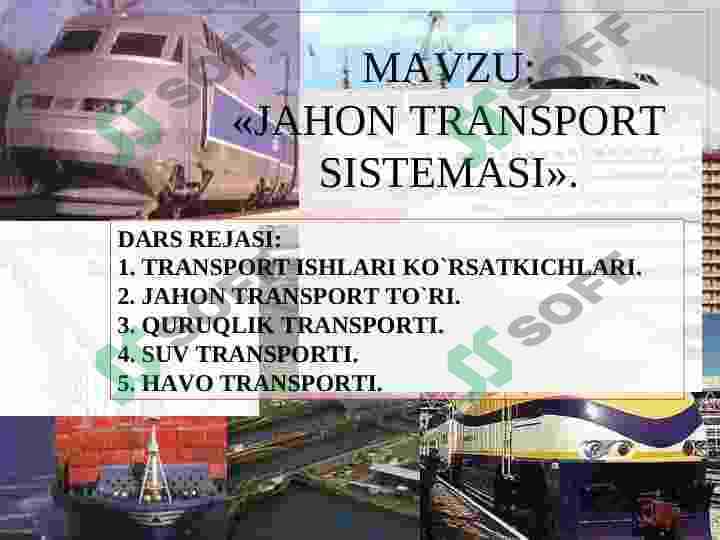 JAHON TRANSPORT SISTEMASI 2