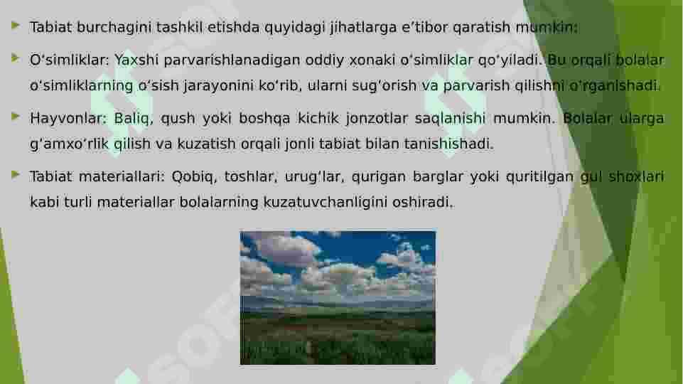 Tabiat burchagi 4
