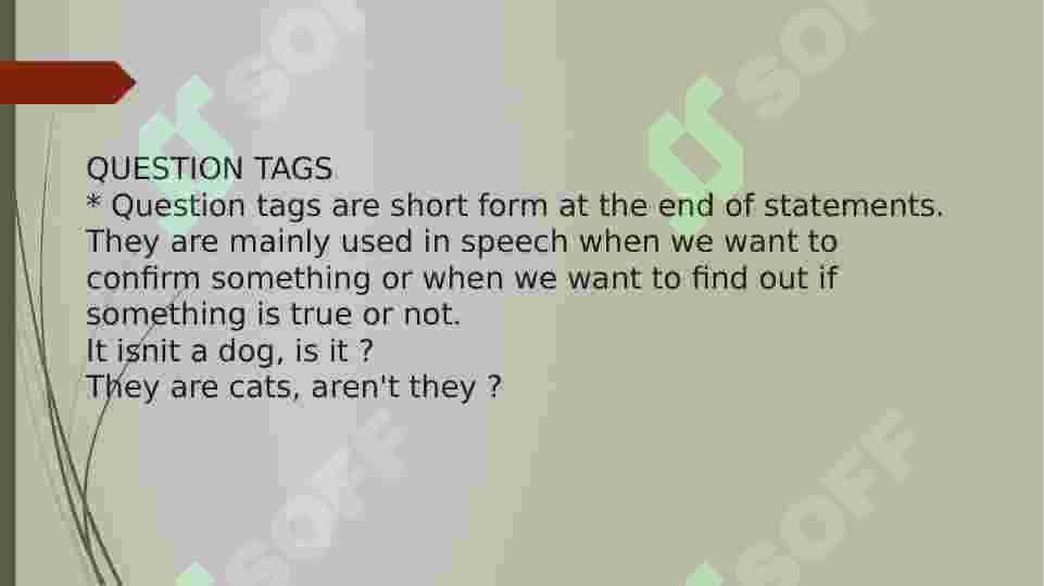 Tag Questions 3