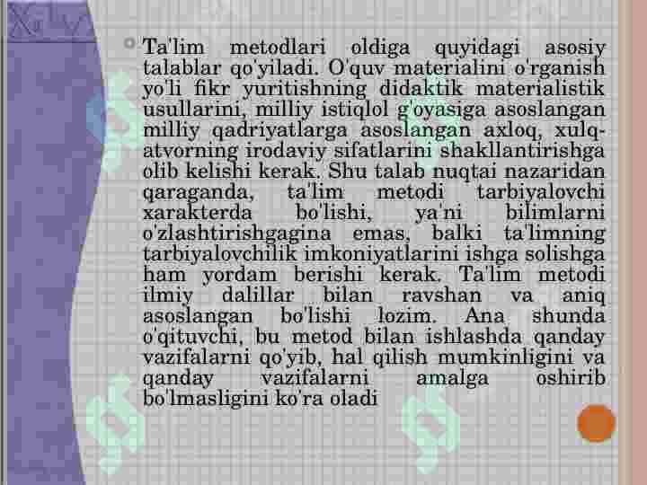 Ta’lim metodlari va vositalari 5