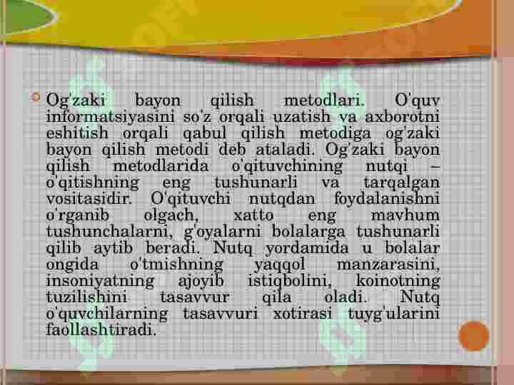 Ta’lim metodlari va vositalari 7