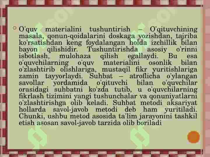 Ta’lim metodlari va vositalari 8