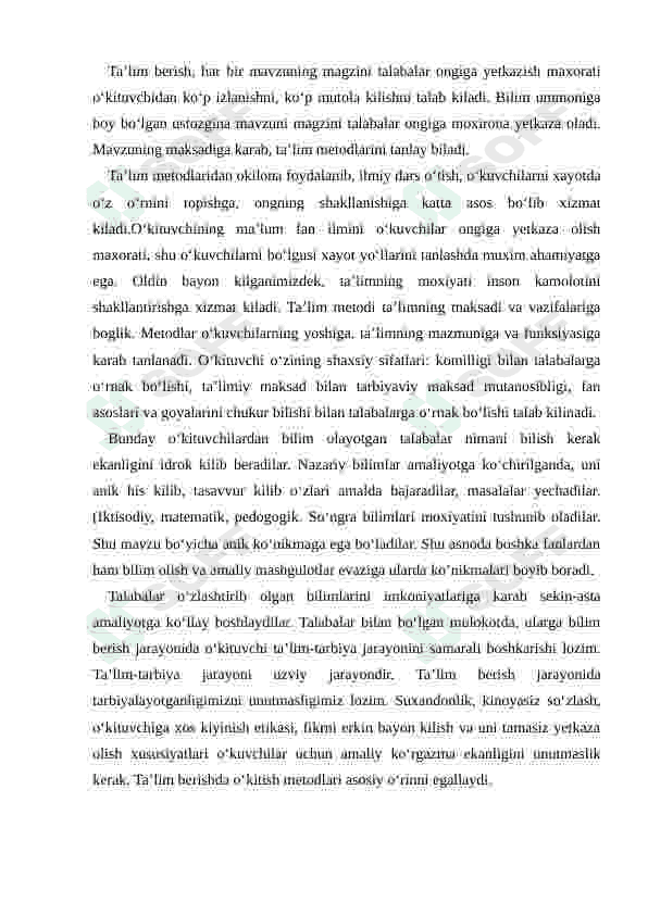 Talim metodlari vositalari 3