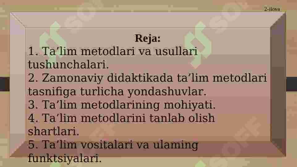 Ta’lim metodlari 2