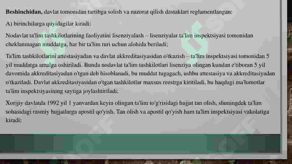 Ta'lim sohasidagi islohotlar ppt 4