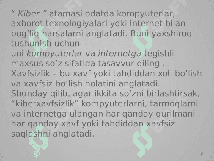 Kiberxavfsizlik sohasiga oid qonun hujjatlari tahlili. 6