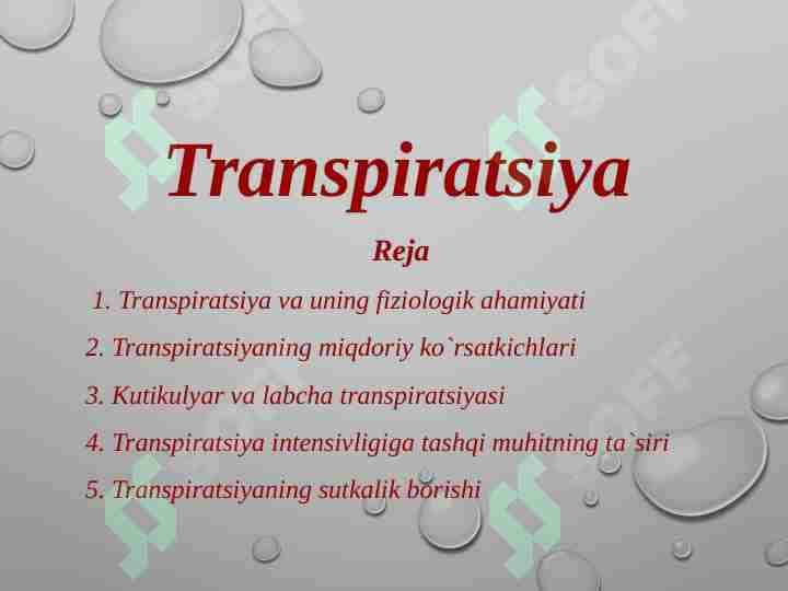 Transpiratsiya