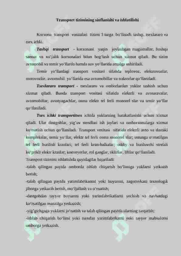 Transport tizimi 2