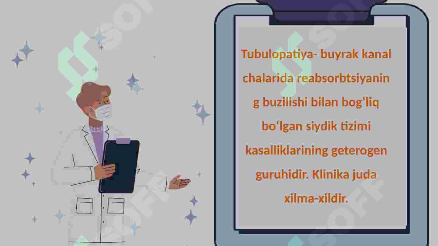 Tubulopatiya haqida umumiy ma'lumot 2