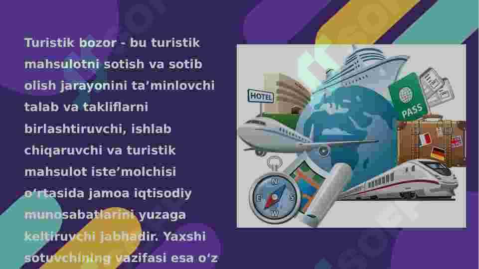 Turistik bozozr tushunchasi 2