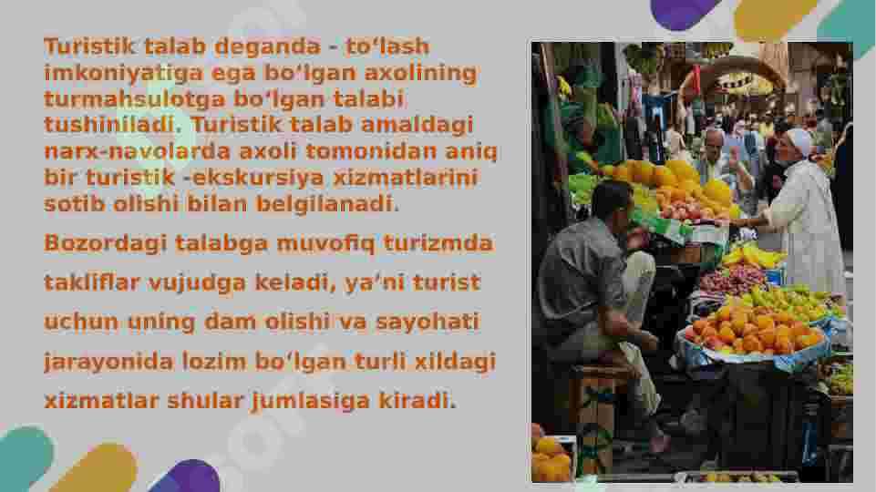 Turistik bozozr tushunchasi 3