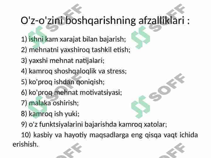 Vaqtni boshqarish 7