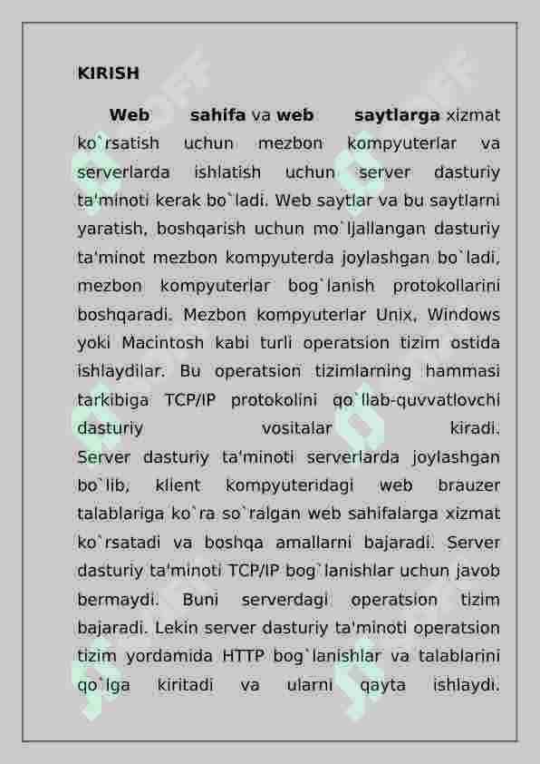 WEB TEXNOLOGIYALAR 2
