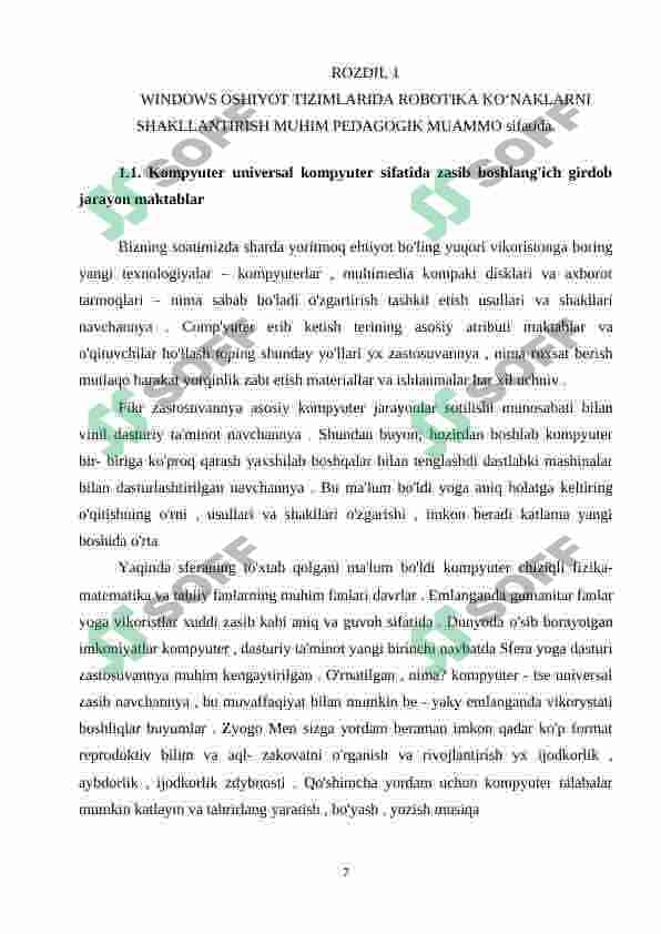 WINDOWS opеrasion tizimi 6