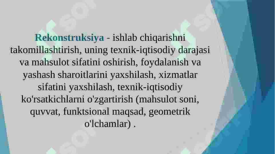 Ishlab chiqarish binolari rekonstruksiyasining xususiyatlari 3