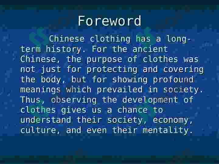 History Of Chinese Clothing         english 2