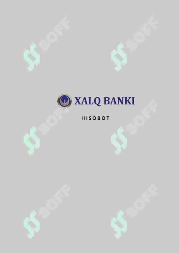 Xalq banki amaliyot hisoboti
