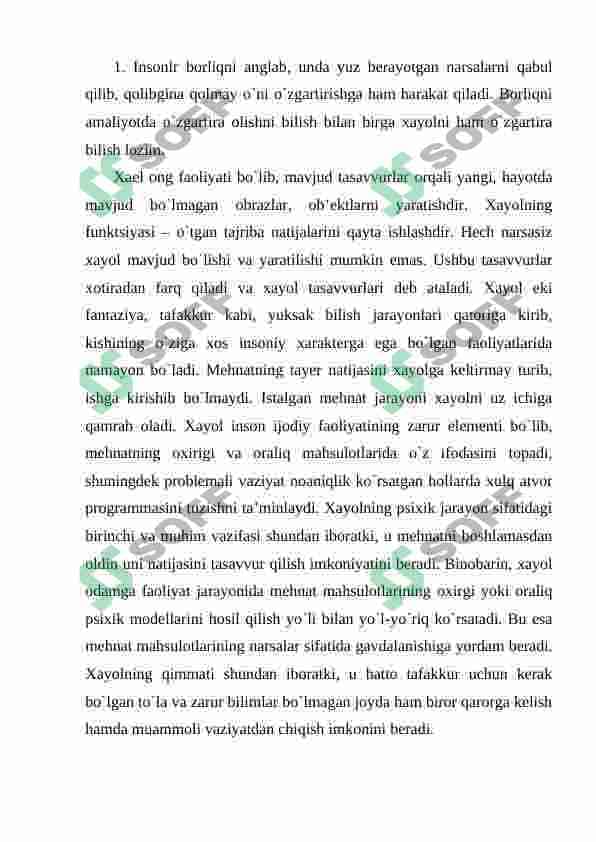 XAYOL JARAYONLARI VA XAYOL TURLARI 2