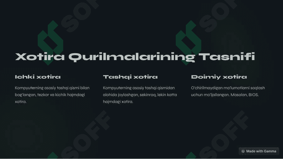 Xotira qurilmalari 2