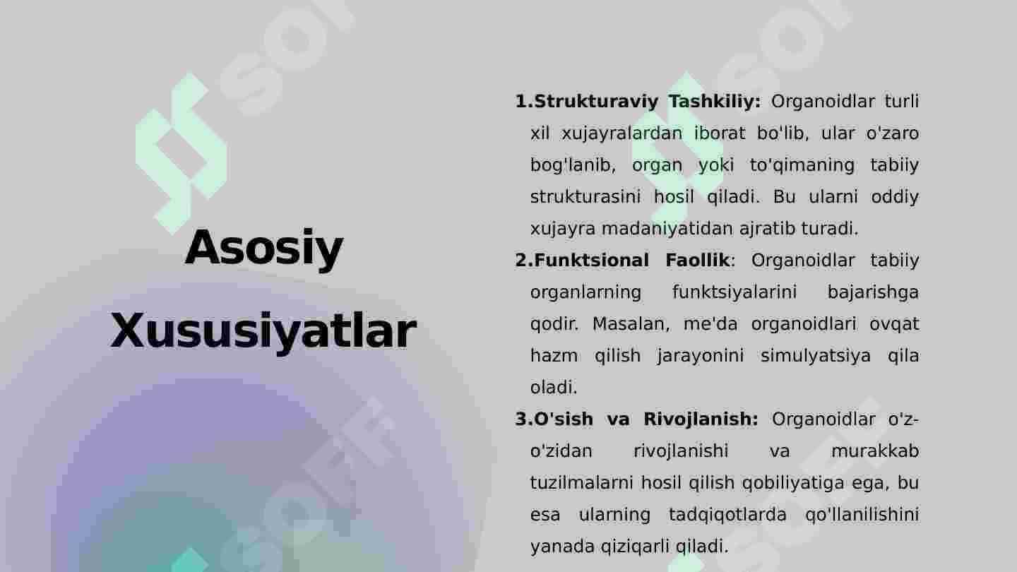 Xujayra Organoidlarining Tushunchasi 4