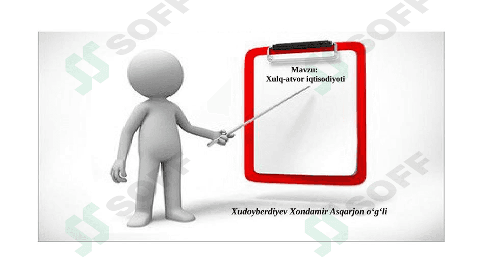 Xulq-atvor iqtisodiyoti 1