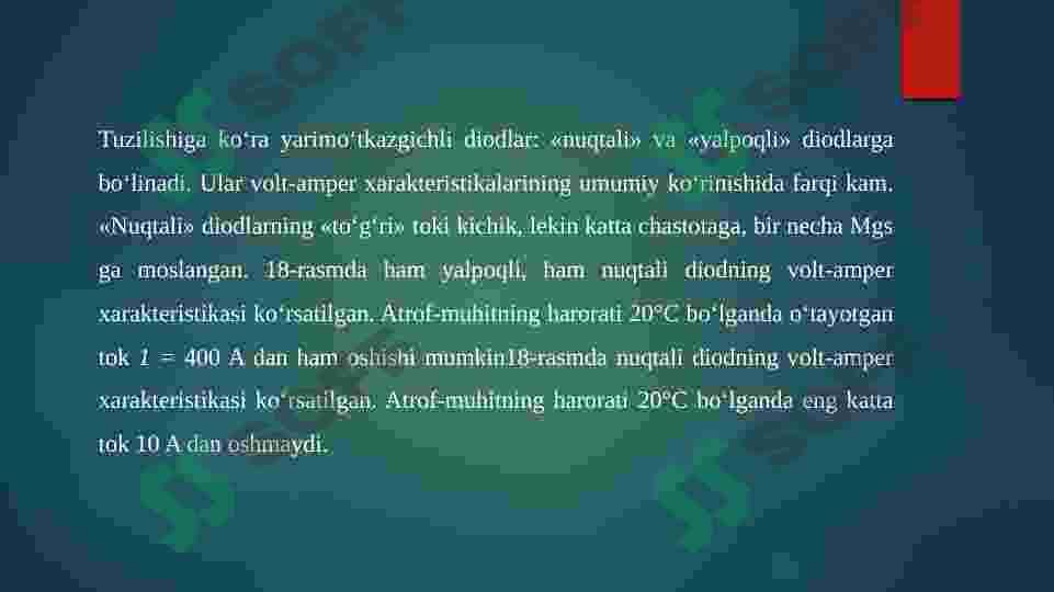 YARIM O‘TKAZGICHLI ASBOBLAR 4