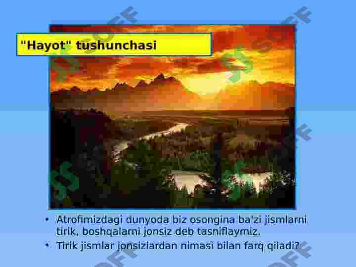 YERDA​ HAYOTNING RIVOJLANISHI 2