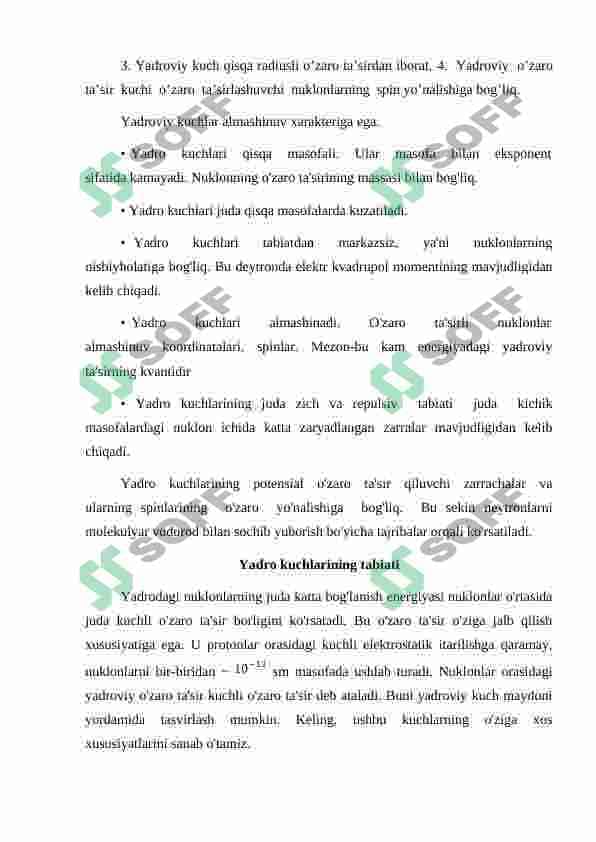 Yadro kuchlarining tabiati 3
