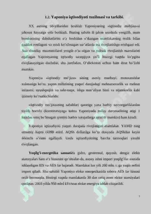 Yaponiya iqtisodiyoti 7