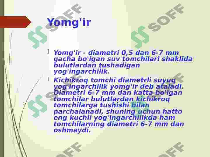 Yog'inlar 3
