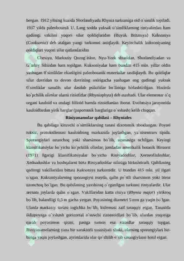 Yuksak o`simliklar taksonomik tarixi 5