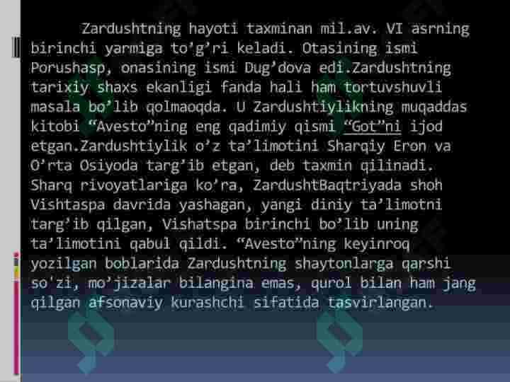 Zardushtiylik dini. 5